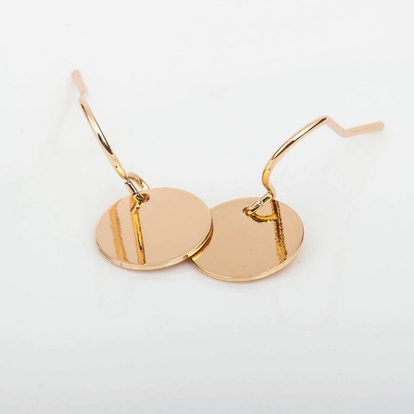 NEW!💙💎💛MINI MINIMALIST CIRCLE DROPS💛💎💙GOLDEN - Picture 2 of 8